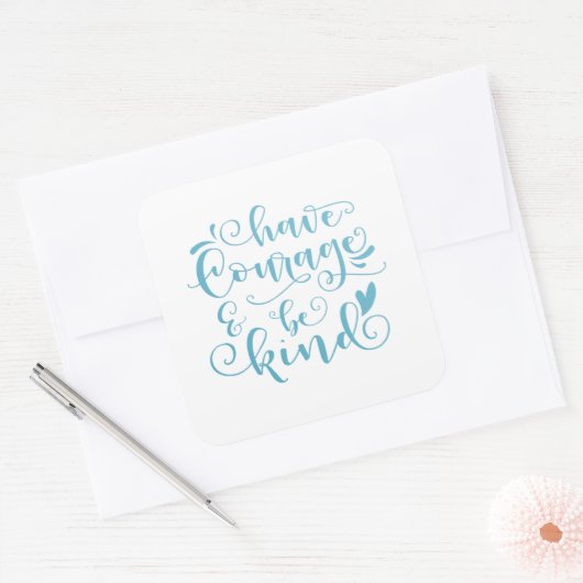 勇気インスパイアがあり親切である |シール スクエアシール (封筒)