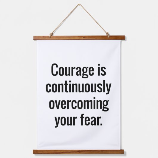 勇気ウッドトップウォールタペストリー 吊り下げ型タペストリー (正面)