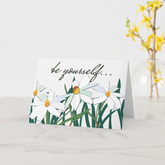 勇気デイジー カード (黄色い花)