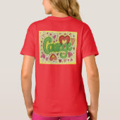 勇気ハートワードアーカスタムトTシャツ Tシャツ (裏面)