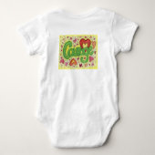 勇気ハートワードアートカスタムシャツボディスーツ ベビーボディスーツ (裏面)