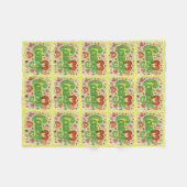 勇気ハートワードアートソフトフリースブランケット フリースブランケット (正面(横))