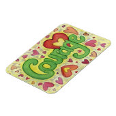 勇気ハートワードアート感動的冷蔵庫用マグネット マグネット (左側)