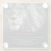 勇気リオンやる気を起こさせる感動的 ガラスコースター (裏面)