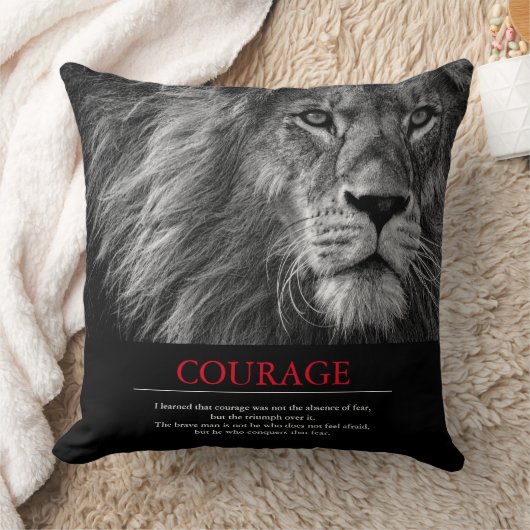 勇気リオンやる気を起こさせる感動的 クッション (ブランケット)