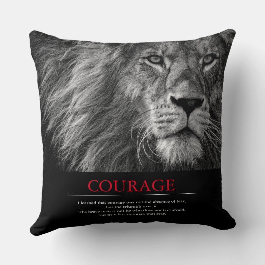 勇気リオンやる気を起こさせる感動的 クッション (裏面)