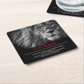 勇気リオンやる気を起こさせる感動的 スクエアペーパーコースター (アングル)