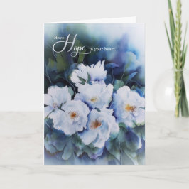 勇気付けられるあなたのハートブルーのフローラに希望を持っている カード