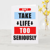 勇気付けられるおもしろいは人生をあまり真剣に考えない カード (黄色い花)