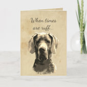 勇気付けられるおもしろいグレートDane送信ラブカード カード (正面)