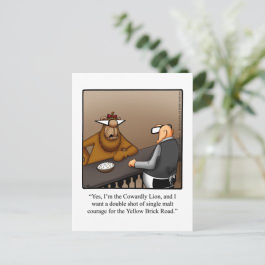 勇気付けられるおもしろいユーモアはがき ポストカード (スタンド正面)