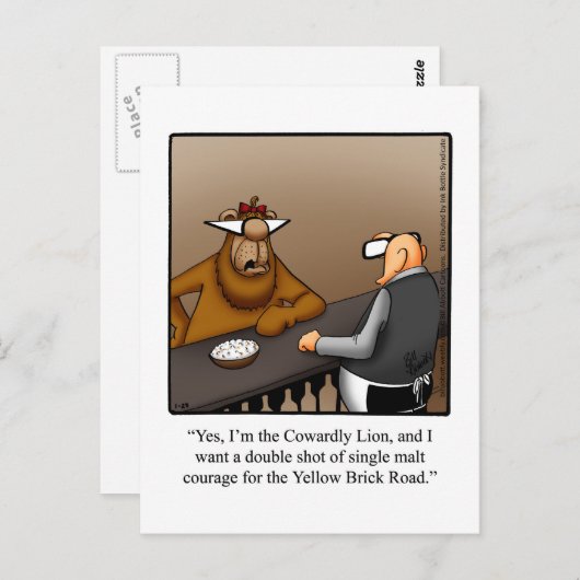 勇気付けられるおもしろいユーモアはがき ポストカード (正面/裏面)