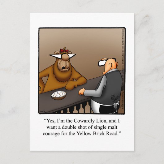 勇気付けられるおもしろいユーモアはがき ポストカード (正面)