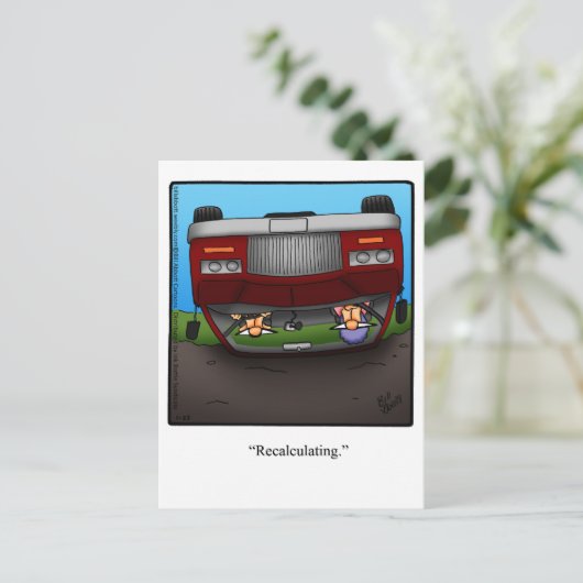 勇気付けられるおもしろいユーモアはがき ポストカード (スタンド正面)