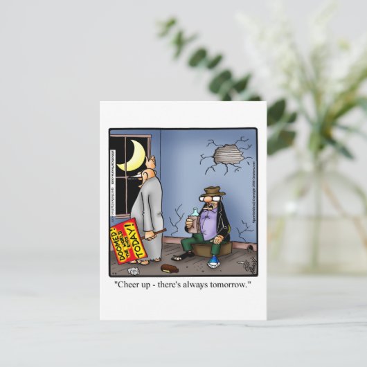 勇気付けられるおもしろいユーモアはがき ポストカード (スタンド正面)