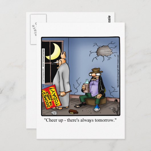 勇気付けられるおもしろいユーモアはがき ポストカード (正面/裏面)