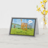 勇気付けられるおもしろいユーモアキャットドッグできるCa カード (黄色い花)