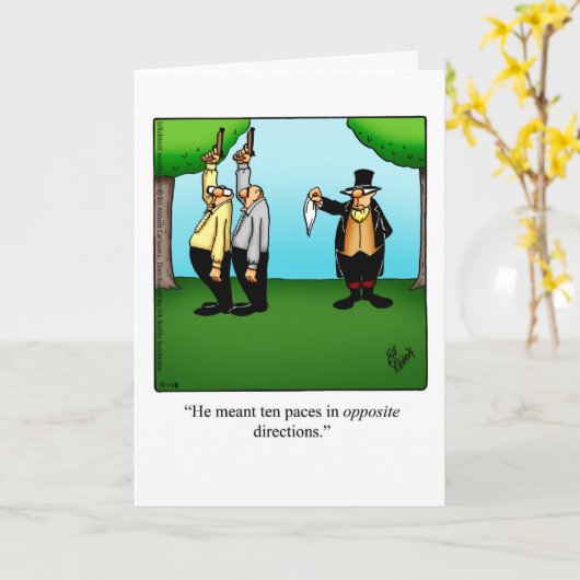 勇気付けられるおもしろいユーモア用グリーティングカード カード (黄色い花)