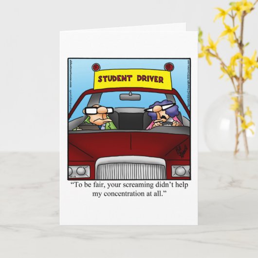 勇気付けられるおもしろいユーモア用グリーティングカード カード (黄色い花)