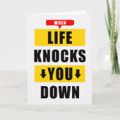 勇気付けられるおもしろいライフがダウン カード (正面)