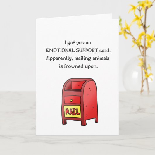 勇気付けられるとサポートのおもしろカード カード (黄色い花)