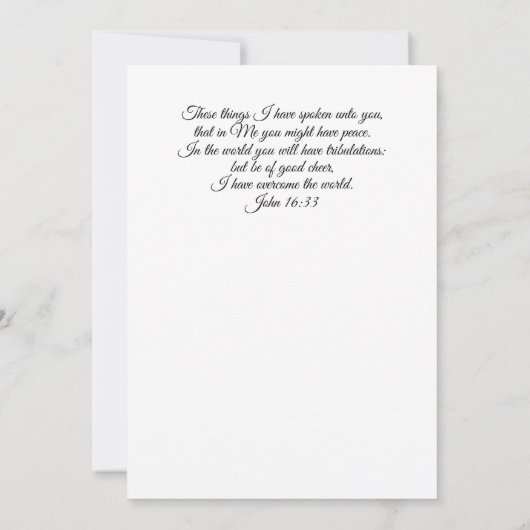 勇気付けられると信仰のカード サンキューカード (裏面)