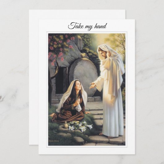 勇気付けられると信仰のカード サンキューカード (正面/裏面)