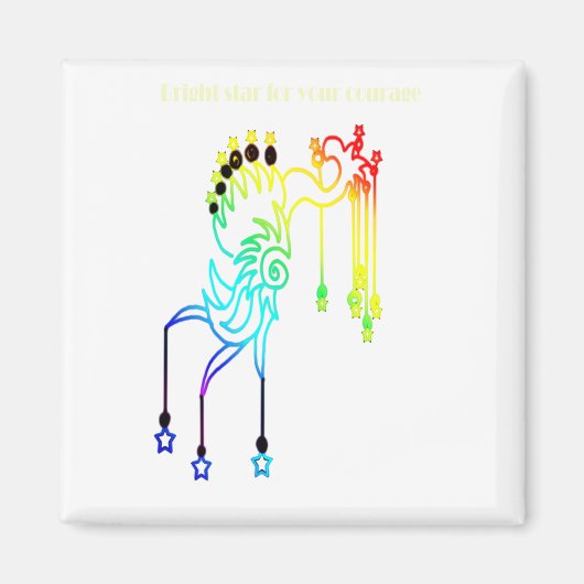 勇気付けられると実績 マグネット (正面)