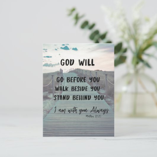 勇気付けられると心地よいバイブル聖句と引用文 ポストカード (スタンド正面)