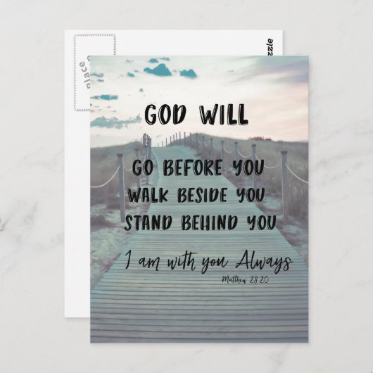 勇気付けられると心地よいバイブル聖句と引用文 ポストカード (正面/裏面)