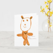 勇気付けられるのくま カード (黄色い花)