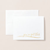 勇気付けられるのこのカードを持っています 箔カード (封筒付き正面)