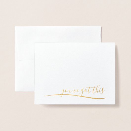 勇気付けられるのこのカードを持っています 箔カード (封筒付き正面)