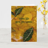 勇気付けられるのカード カード (黄色い花)
