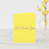 勇気付けられるのハート。 カード (黄色い花)