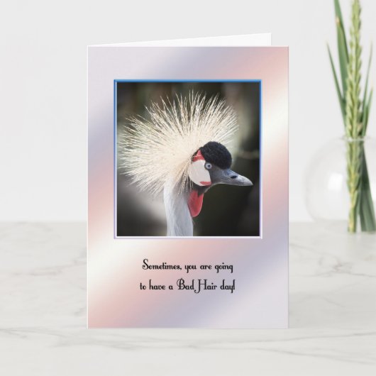 勇気付けられるのヘアーデイカードの不良。 カード (正面)