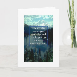 勇気付けられるの世界は障害から成っています カード