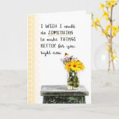 勇気付けられるの改善を望む カード (黄色い花)