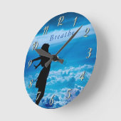 勇気付けられるの柱時計を呼吸して下さい-カスタマイズ ラウンド壁時計 (傾斜)