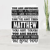 勇気付けられるの言い回しが早く真っ暗になストライプのる カード (正面)