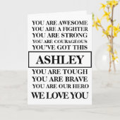 勇気付けられるの言葉はすぐにパーソナライズされる カード (黄色い花)