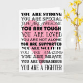 勇気付けられるの言葉は良くなるか、がんカード カード (黄色い花)