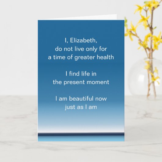 勇気付けられるの言葉は良くなるか、がんカード カード (黄色い花)