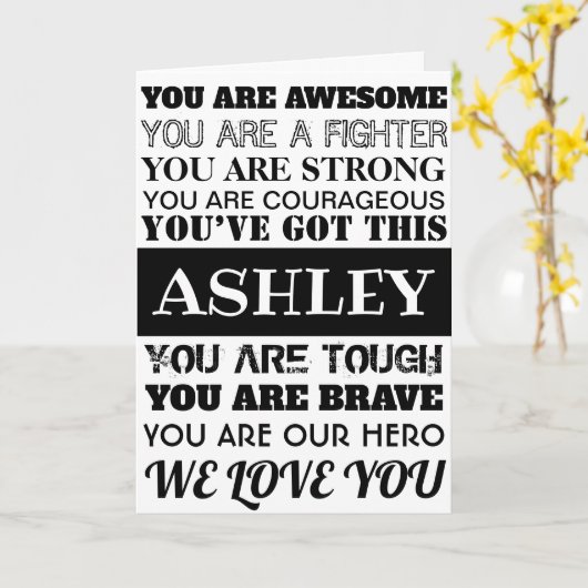 勇気付けられるの言葉は間もなく黒と白 カード (黄色い花)