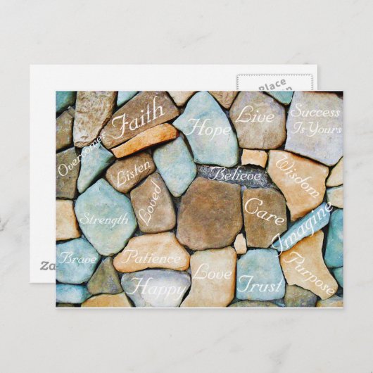 勇気付けられるの言葉，希望の言葉 ポストカード (正面/裏面)