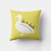 勇気付けられるはアヒルの黄色 クッション (裏面)