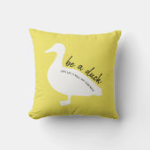 勇気付けられるはアヒルの黄色 クッション (正面)