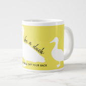 勇気付けられるはアヒル ジャンボコーヒーマグカップ (正面右)