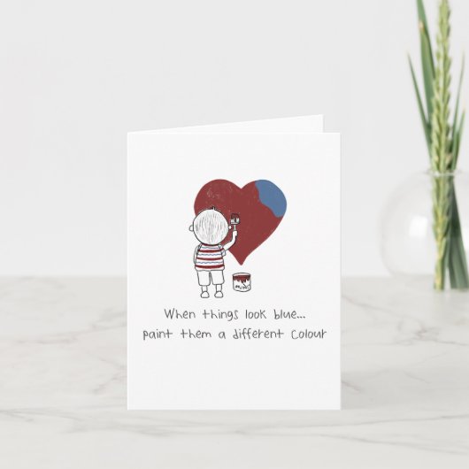 勇気付けられるはカワイイグリーティングカードだけ カード (正面)