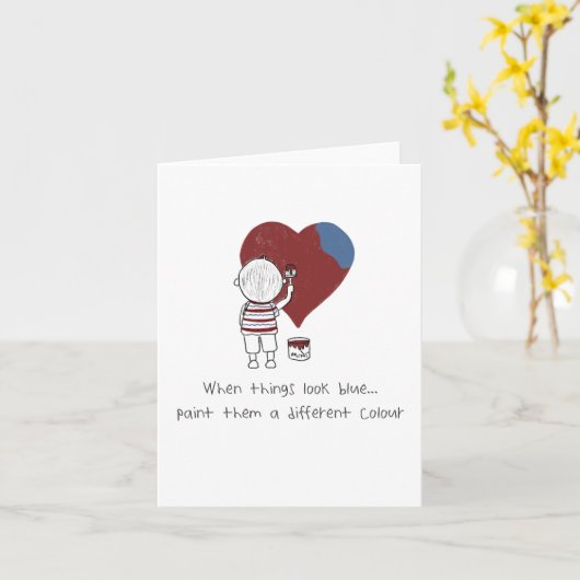 勇気付けられるはカワイイグリーティングカードだけ カード (黄色い花)